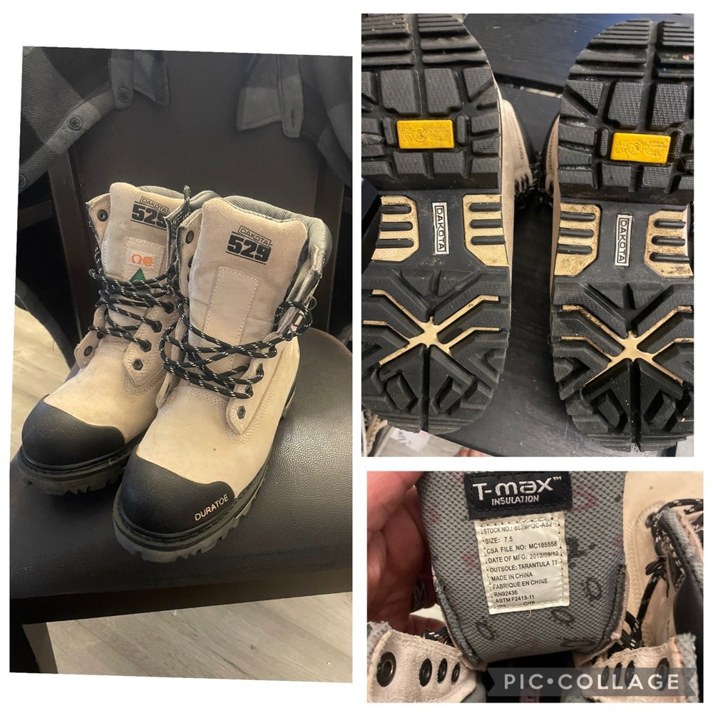 T-Max Insulation Women's Lace Up Boots - Cream and Black